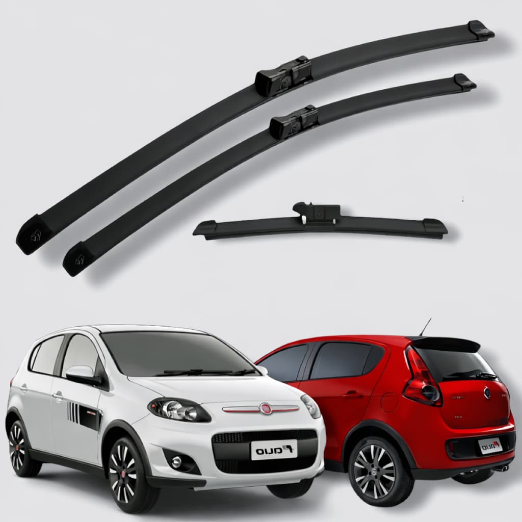 Kit Palheta Limpador Parabrisa Silicone Novo Palio 2012 2013 2014 2015 2016