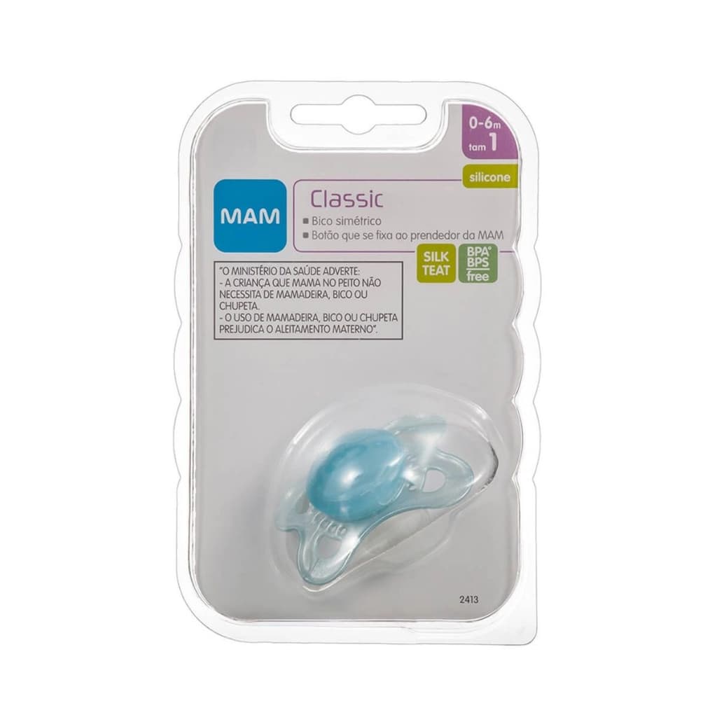 Chupeta Original MAM 0-6 Meses Silicone Macia e Sedosa 1 Unidade - Rosa ou Azul