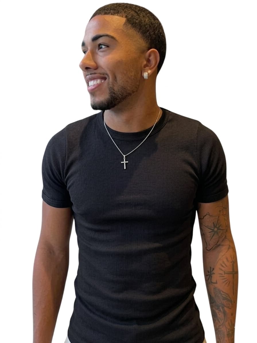 Camiseta Masculina Canelada Slim Gringa Camisa Justa Premium