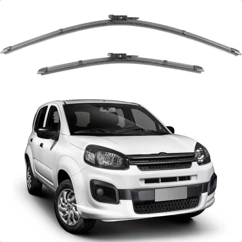 Par Palhetas Limpador Parabrisa Silicone Dianteira Fiat Uno 2014 A 21