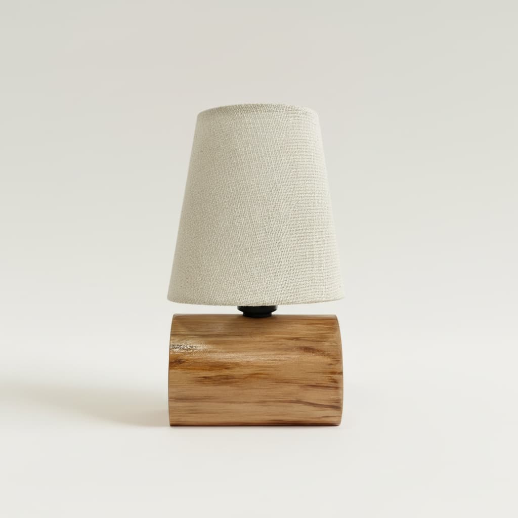 Abajur de Madeira Horizontal Criado Mudo Quarto Moderno Cabeceira Decoração Iluminação
