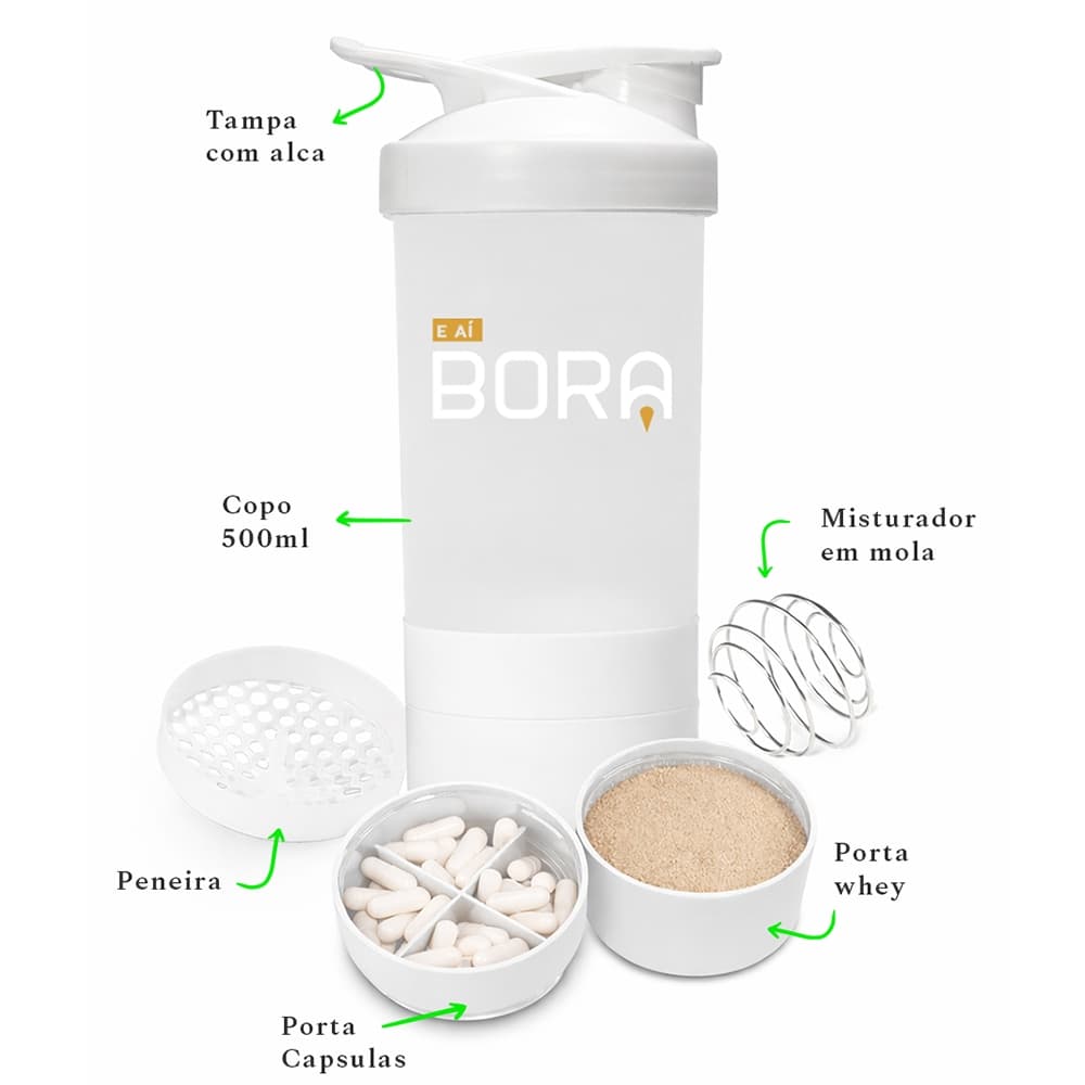 Coqueteleira 3 Doses Shakeira Bora Com Mola + Peneira