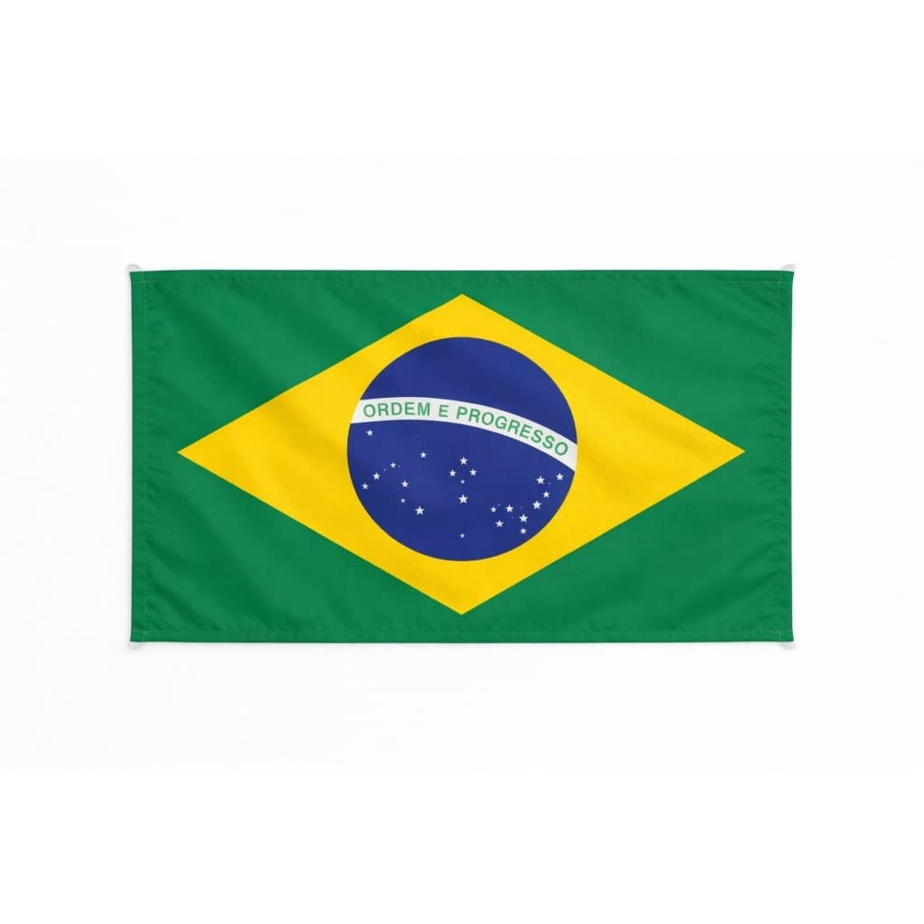 Bandeira do Brasil  com Cores Vibrantes em Poliéster