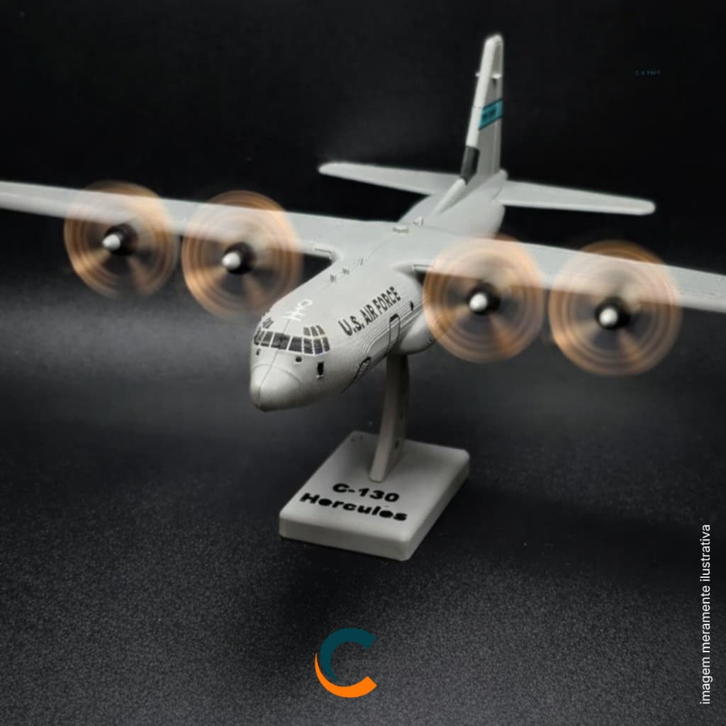 Maquete de Avião Decorativo e Colecionável Decorative Plane C-130J da Força Aérea dos EUA