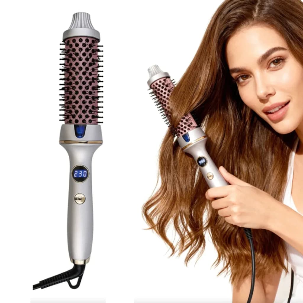Escova Secadora Alisadora Modeladora Bivolt 230°C Com Cerdas Protetoras