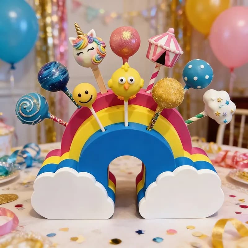 Suporte Expositor para Pirulitos e Cake Pop – Porta Doces para Festa com 30 Furos