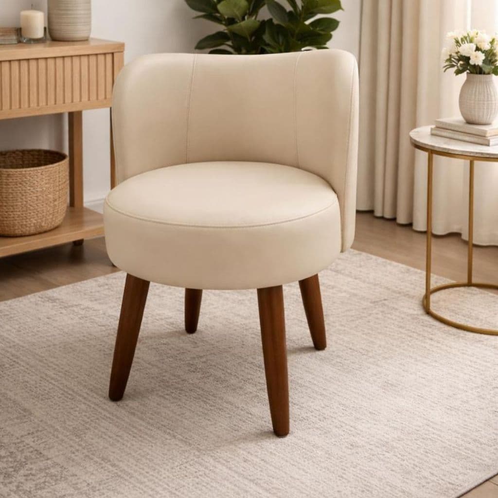 Cadeira Orgânica Olga Corino Bege Sala de Jantar Escritório Closet Salão de Beleza Recepção