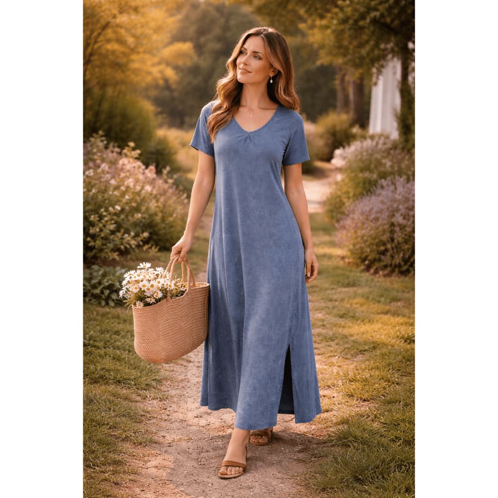 Vestido SULLY Evangélico 100% Algodão Estonado Casual