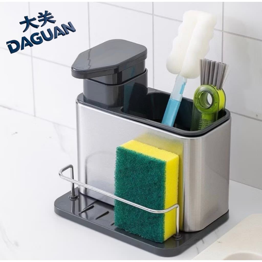 Sabão Aço Inox Para Pia Escorredor Organizador Utensílios Faqueiro Suporte ou de louça de cozinha Dispensador-Rich
