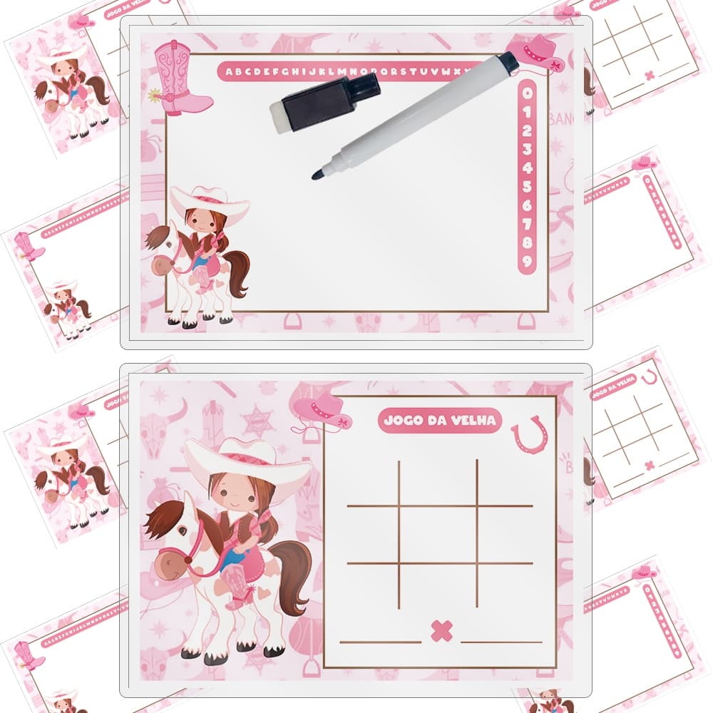 Kit 15 Lousa Magica Lembrancinhas Para Aniversario Envio imediato No Tema BOIADEIRA