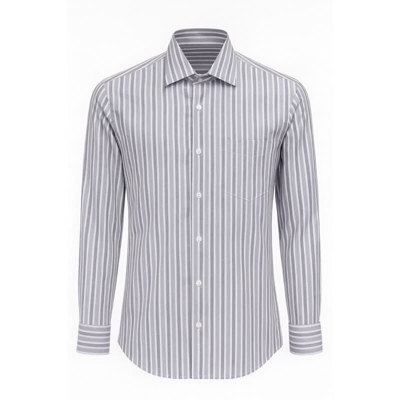 camisa social masculina manga cumprida LISTRADA