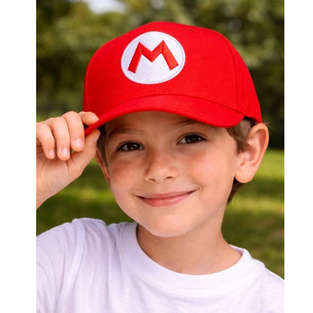 bone de marioo infantil de 1 ate 7 anos