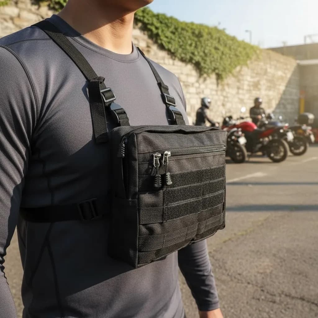 Pochete Peito Peitoral Bolsa Motoboy Treino Porta Acessórios geral