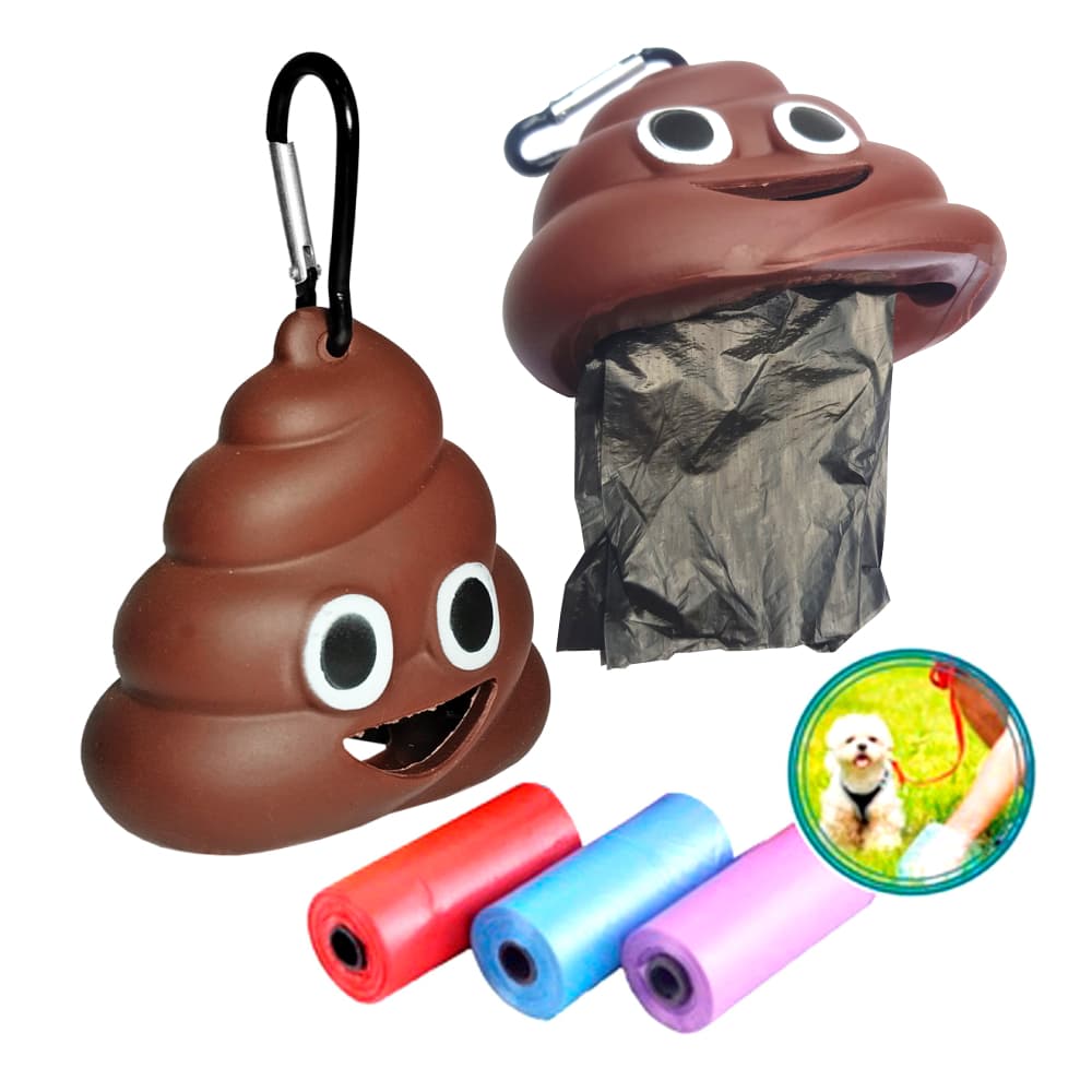 Kit Porta Saco Cata Coco Com 3 Refil Saquinhos Biodegradável