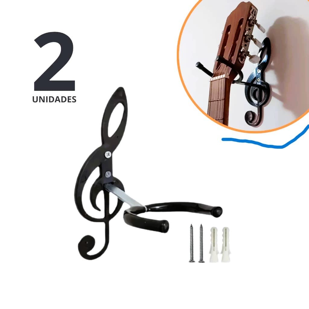 KIT 2 Suportes de Violão de Parede  guitarra , baixo, banjo , violão