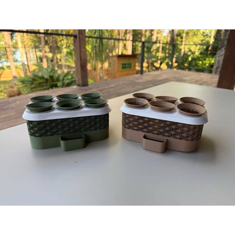 Sementeira Autoirrigável 6 Vasos Germinação Rápida Mudas Horta Plantas