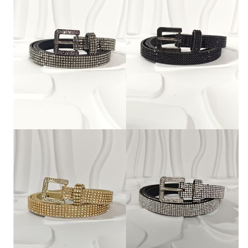 Cinto feminino strass brilhante 2026