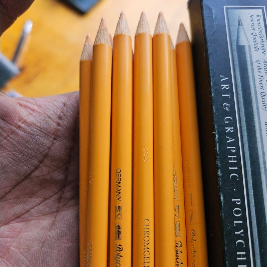 Caixa 12 Lápis Polychromos Faber-Castell Amarelo 109 (Novo/Vintage)