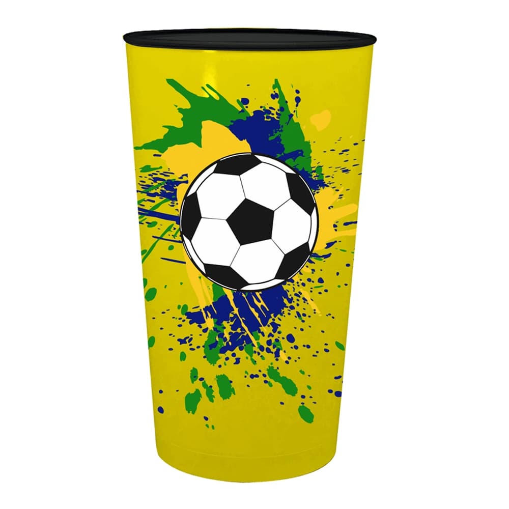 Kit 100 Copos 400ml Eco Label Bora Brasil