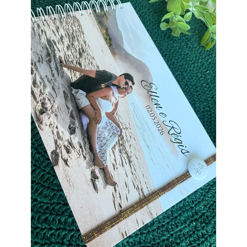 Caderno :Livro Assinaturas e Mensagens – Casamento / Noivado PERSONALIZADO