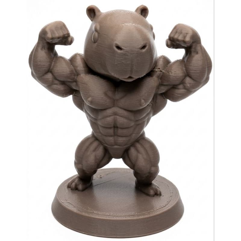 Capivara Marombeira Muscle - Estátua Geek Engraçada - Impressão 3D Premium
