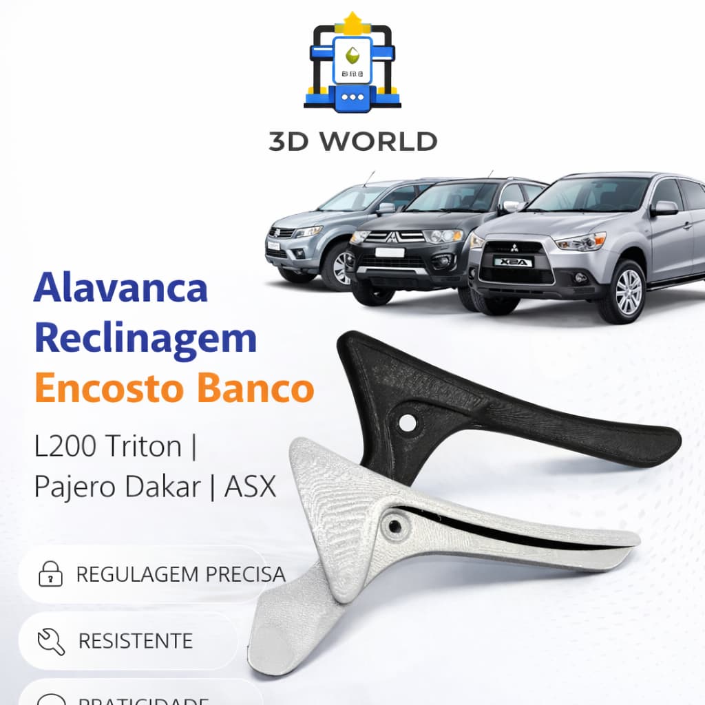 Alavanca Reclinagem Encosto Banco L200 Triton Pajero Dakar Asx