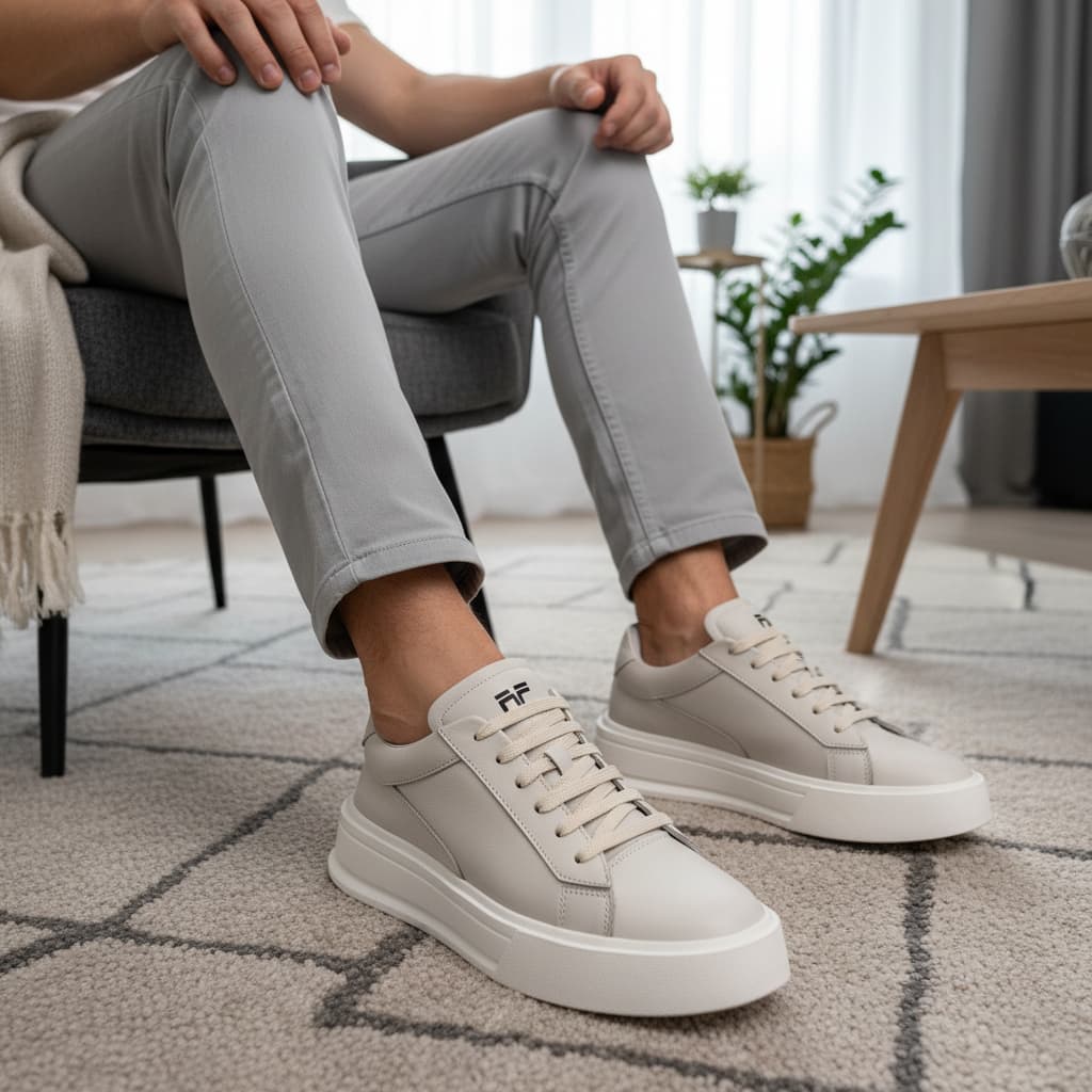 Tênis Urbano Chick De Couro Legitimo Masculino Estiloso Sapato Premium Conforto