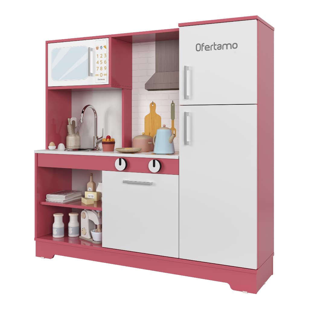 Mini Cozinha infantil P/Crianças Cozinhar Moderno Resistente Educativo Cores Quartos Brinquedoteca