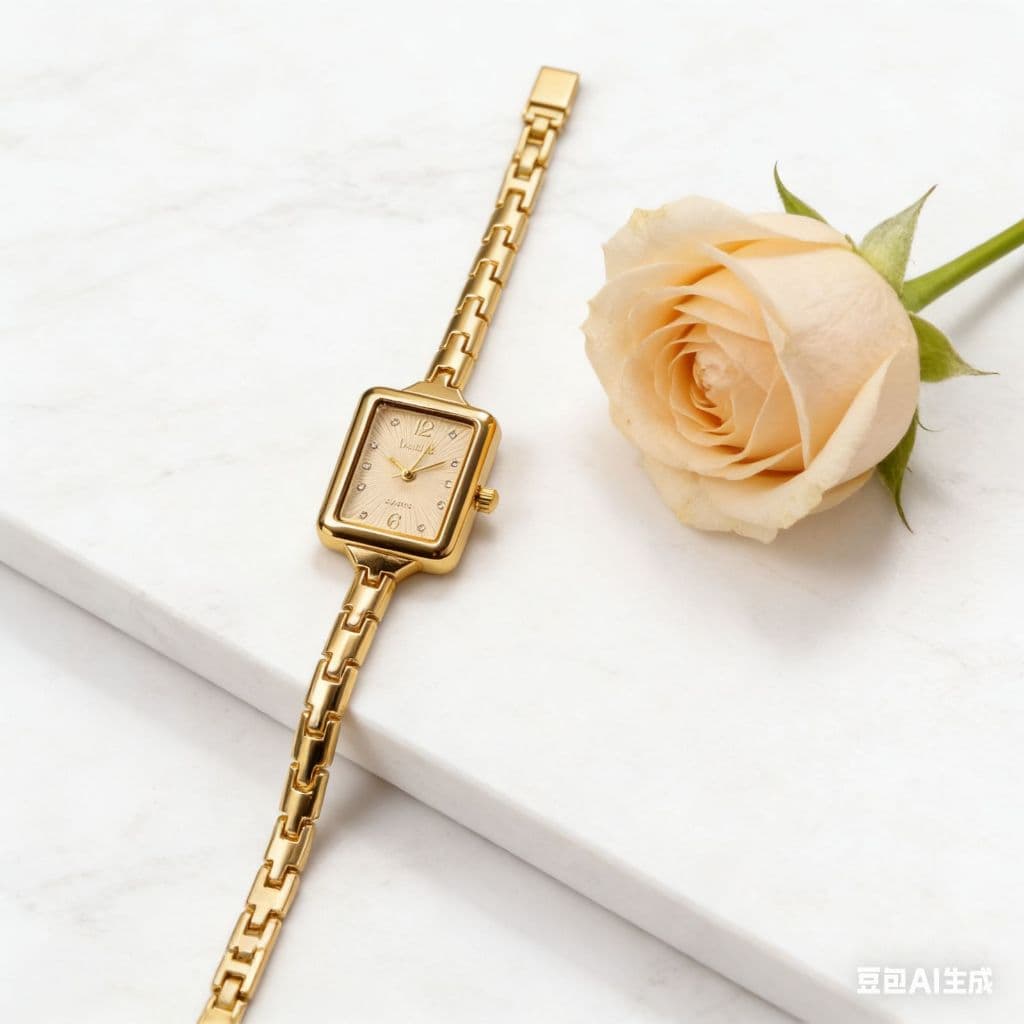 Rel贸gio Retangular Feminino De Luxo Elegante Para Mulheres