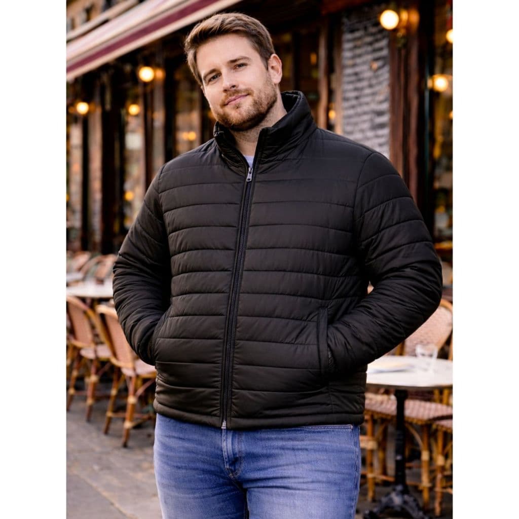 Jaqueta Puffer Gominho Masculina Inverno Acolchoada Térmica Confortável Plus size