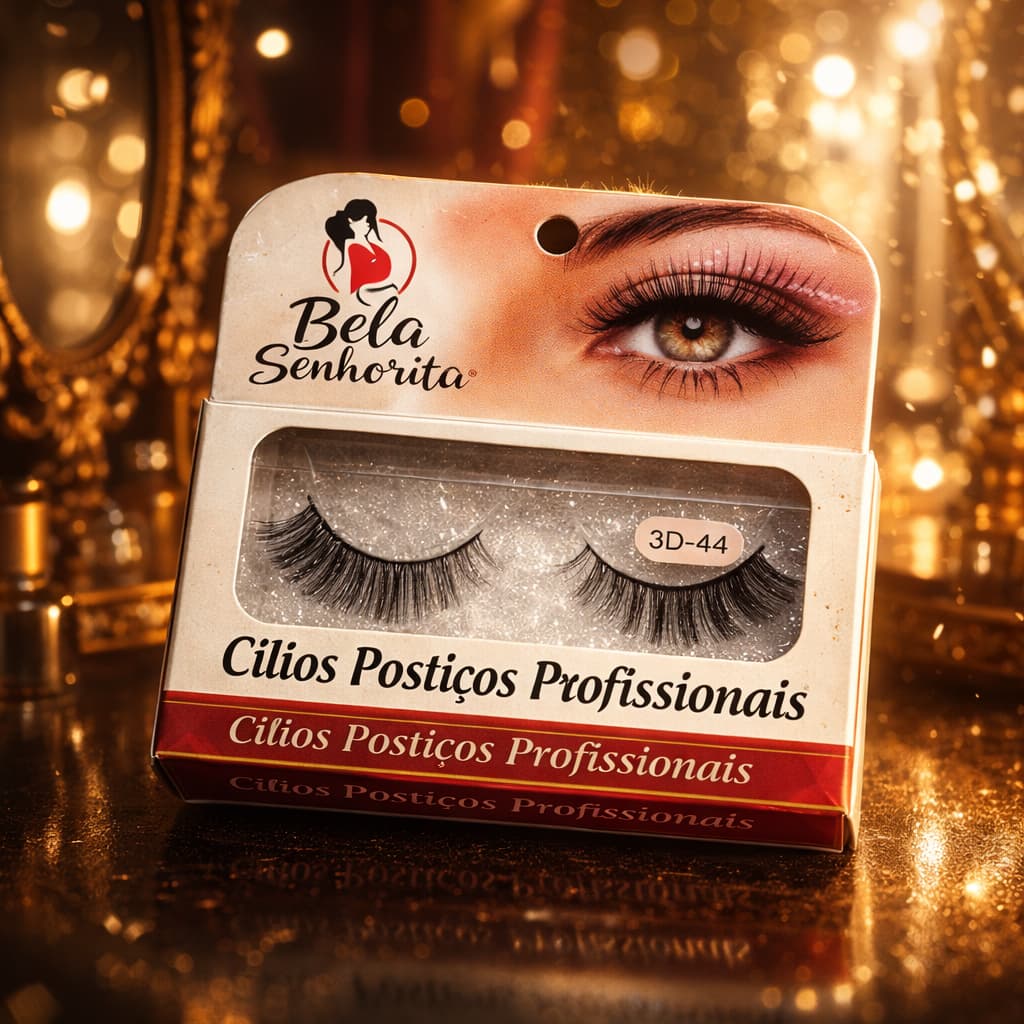 Cilios Postiços Naturais Profissionais 3D CL-10 Gatinho Fox Eyes Sintético Maquiagem