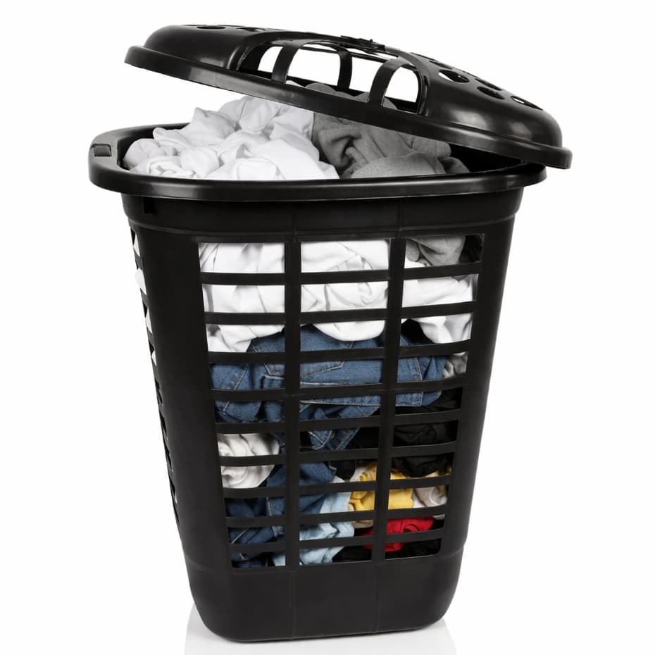 Cesto De Roupa 60 Litros Preto Cesto Organizador Lavanderia Banheiro Quartos Cesto Multiuso Plástico Resistente