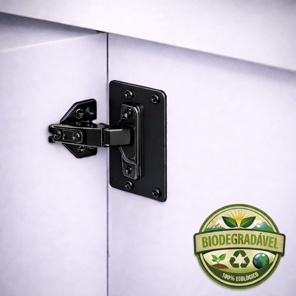 Placa de reparo universal para fixação de dobradiças de portas de armários Kit 4/6/8/10