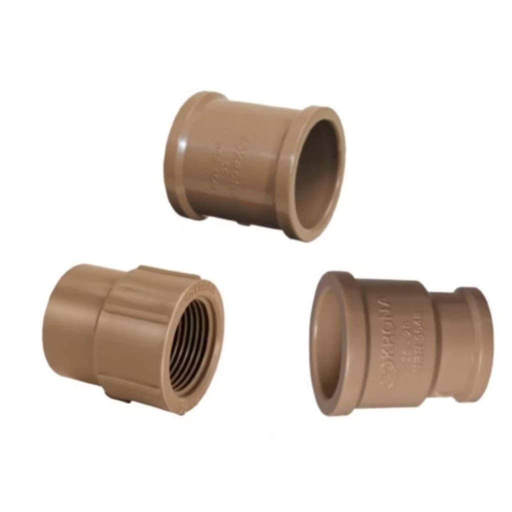 Luva Emenda para Água Soldável Marrom 20MM 25MM 32MM 50MM