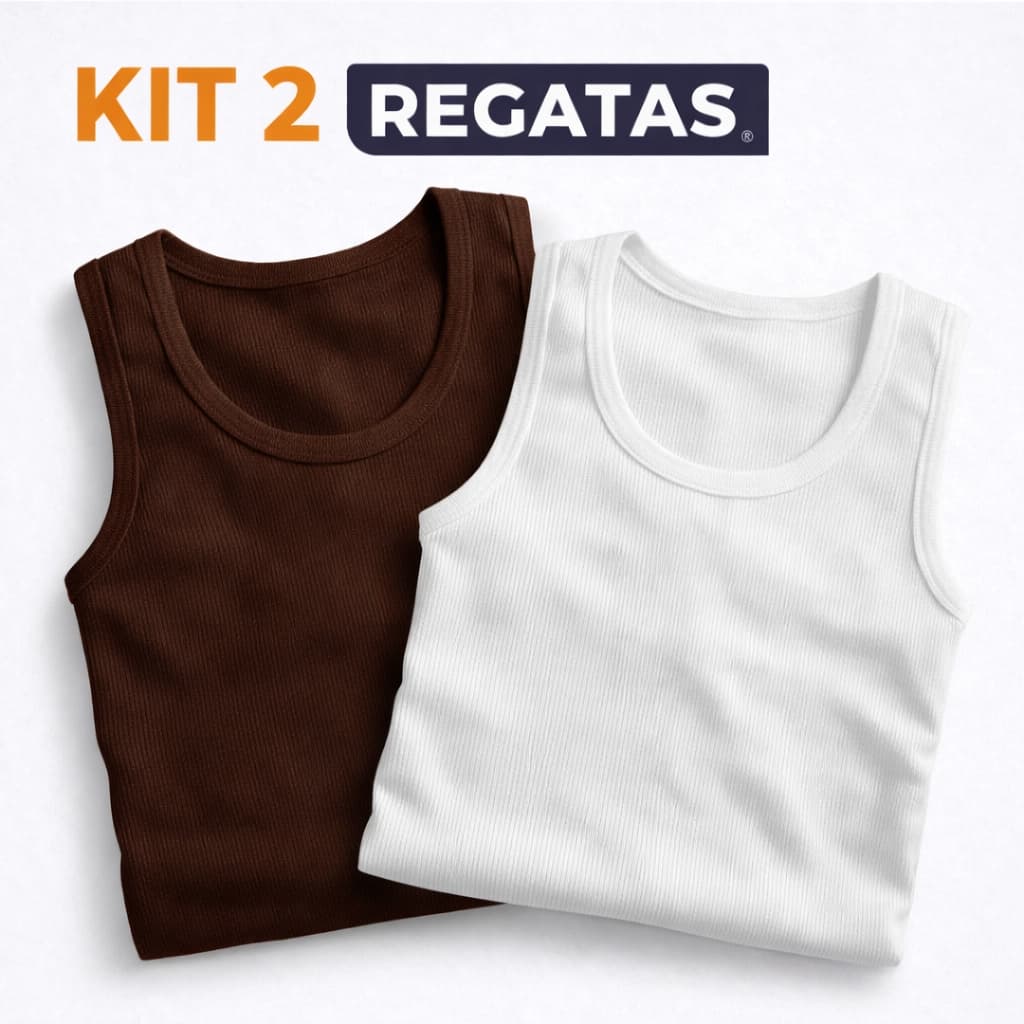REGATA CANELADA KIT COM 2 CAMISAS