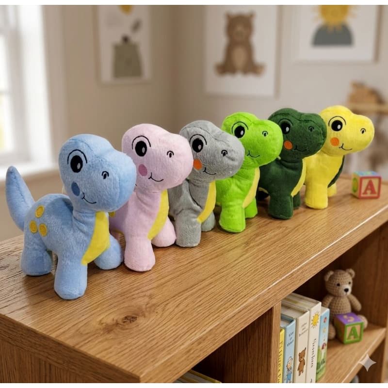 Dinossauros de Pelúcia – Cores Variadas 💚🦖