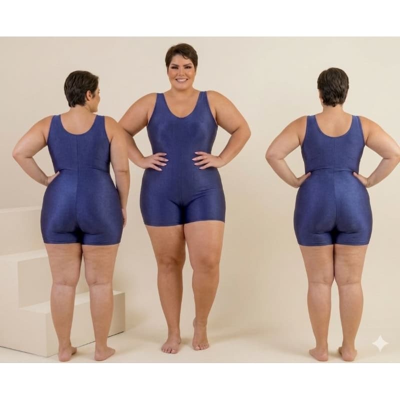 Maiô PLUS SIZE Natação Hidroginástica Praia | Roupa Piscina Adulto sem Bojo macaquinho Confortável 🏊‍♀️🏖️