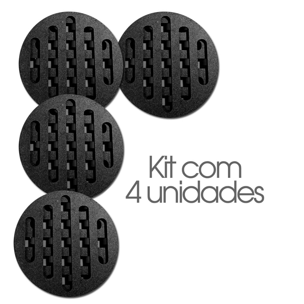 Kit 4 Descanso Apoio Suporte De Panela Quente Prato Mesa Cor Dourado Prata Rosé Gold Preto