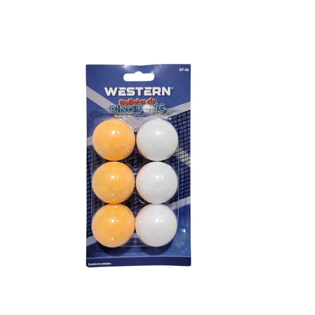 Bolinhas de Ping Pong 3 Laranjas e 3 Brancas 1 Unidade