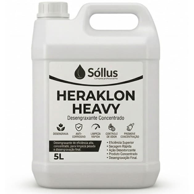 Desengraxante Profissional, Limpa Motor, (Solupan), Desengordurante industrial, automotivo concentrado HERAKLON HEAVY 5L