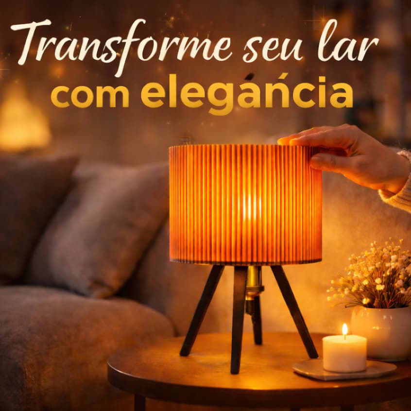 Luminaria Abajur de Mesa Cabeceira Escritório com Design Moderno Minimalista
