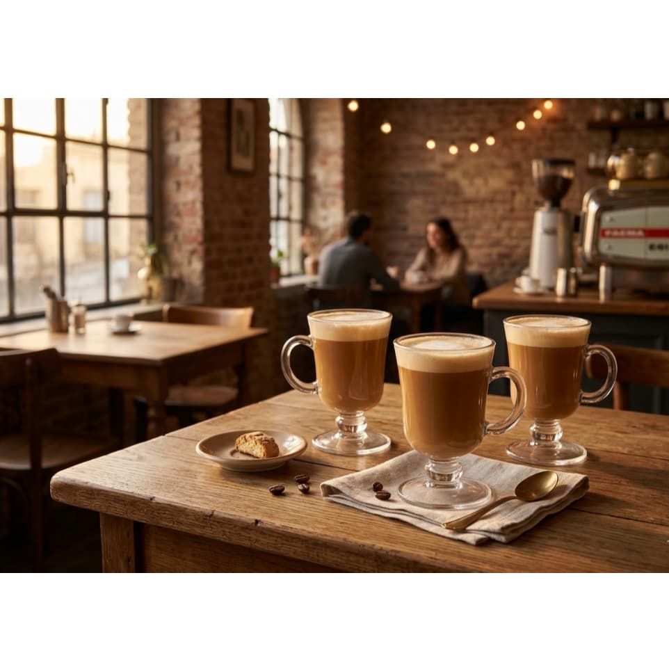 Conjunto 3 Canecas Cappuccino de Vidro 250ml