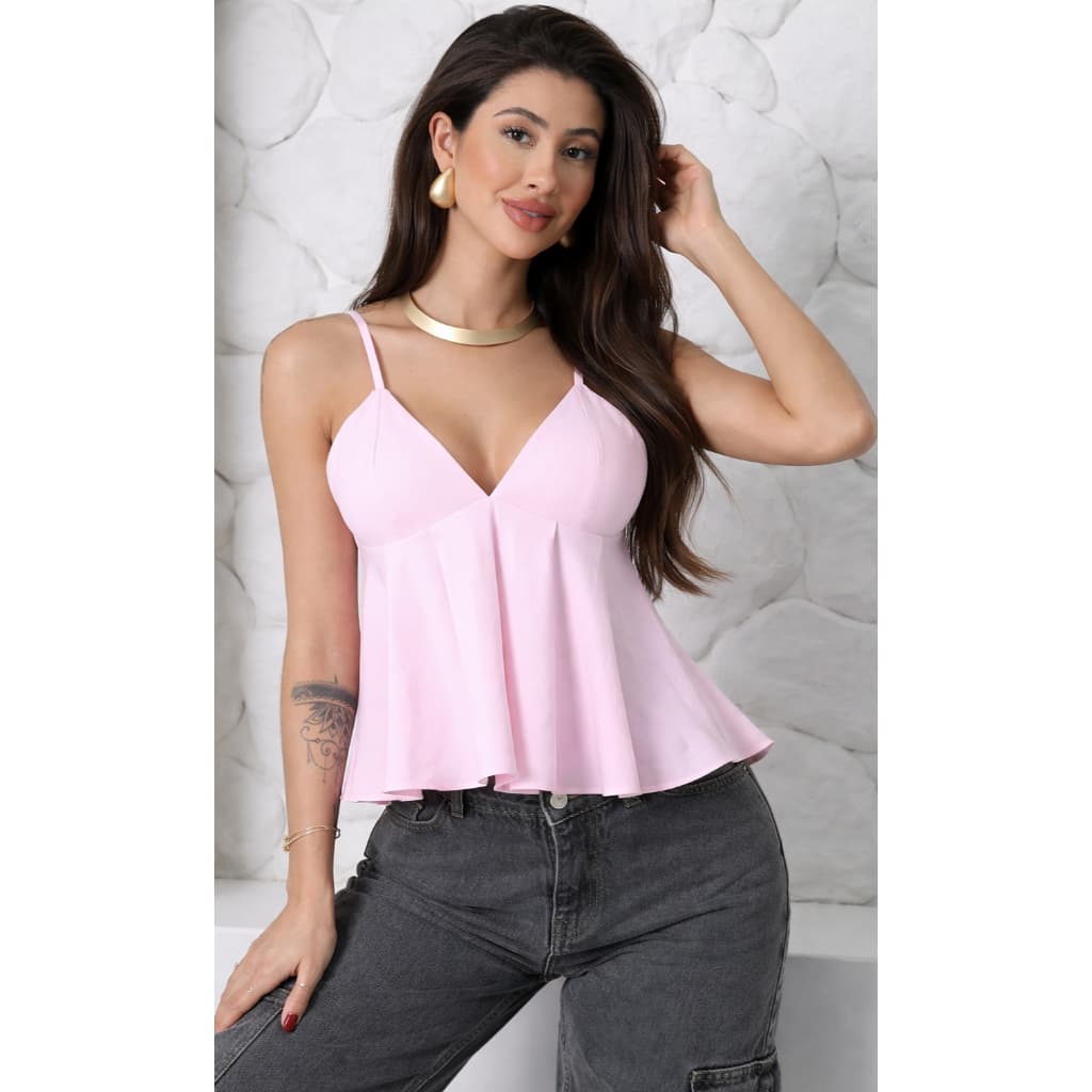 BATA LUZ CAMISOLA COM DECOTE V ESTILOSA TENDÊNCIA MARRANTE