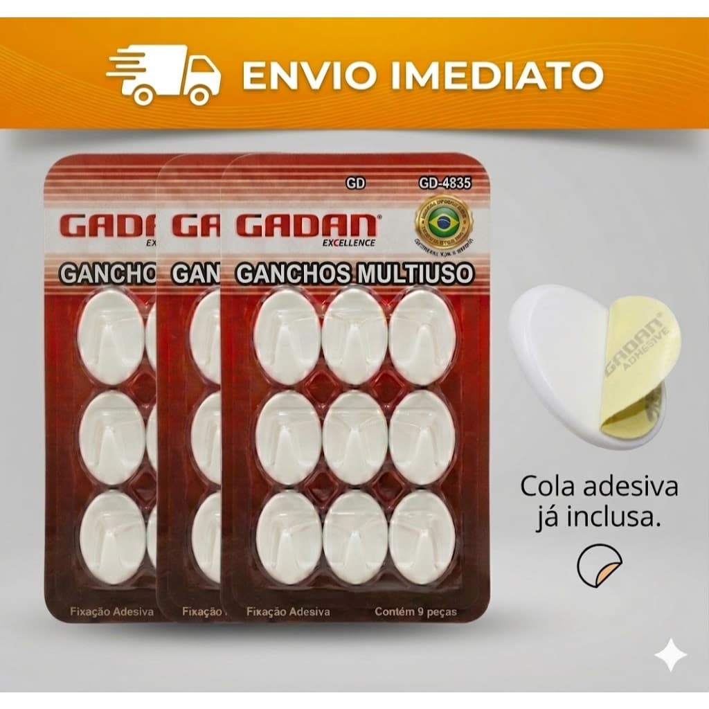 Kit 27 Ganchos Adesivos de Plástico ||Uso Multifuncional em Cozinha, Banheiro e Quarto