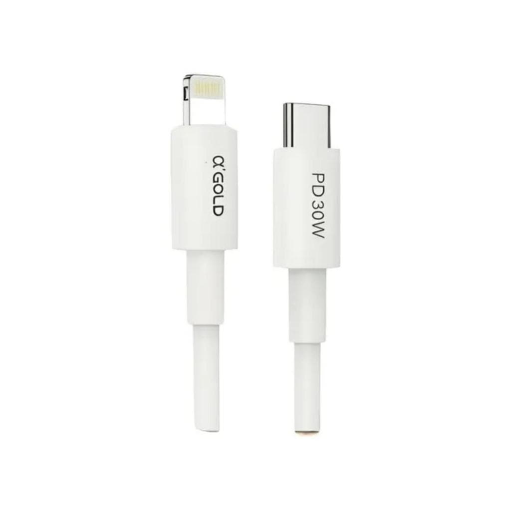 Cabo Tipo-C para Lightning A’Gold Pro 30W - Carregamento Rápido PD iPhone 2M/1M