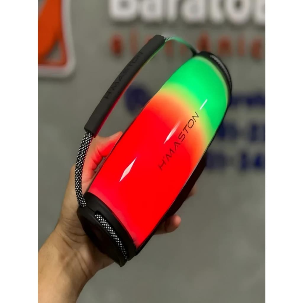 Caixa de Som Bluetooth Potente | H’Maston RGB| IPX6| Som Potente | Luz LED 🔊✨