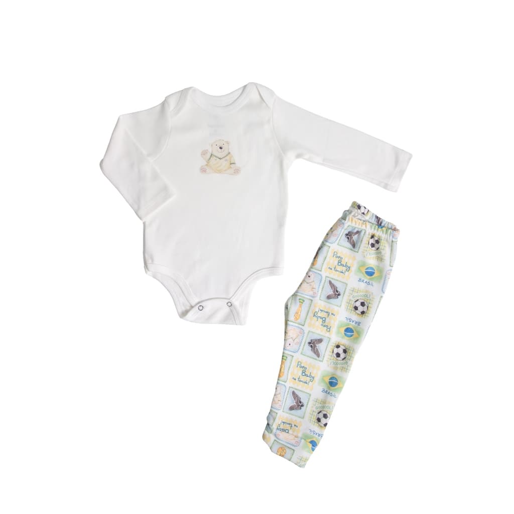 Conjunto Calça e Body Manga Longa na Torcida Popo Baby