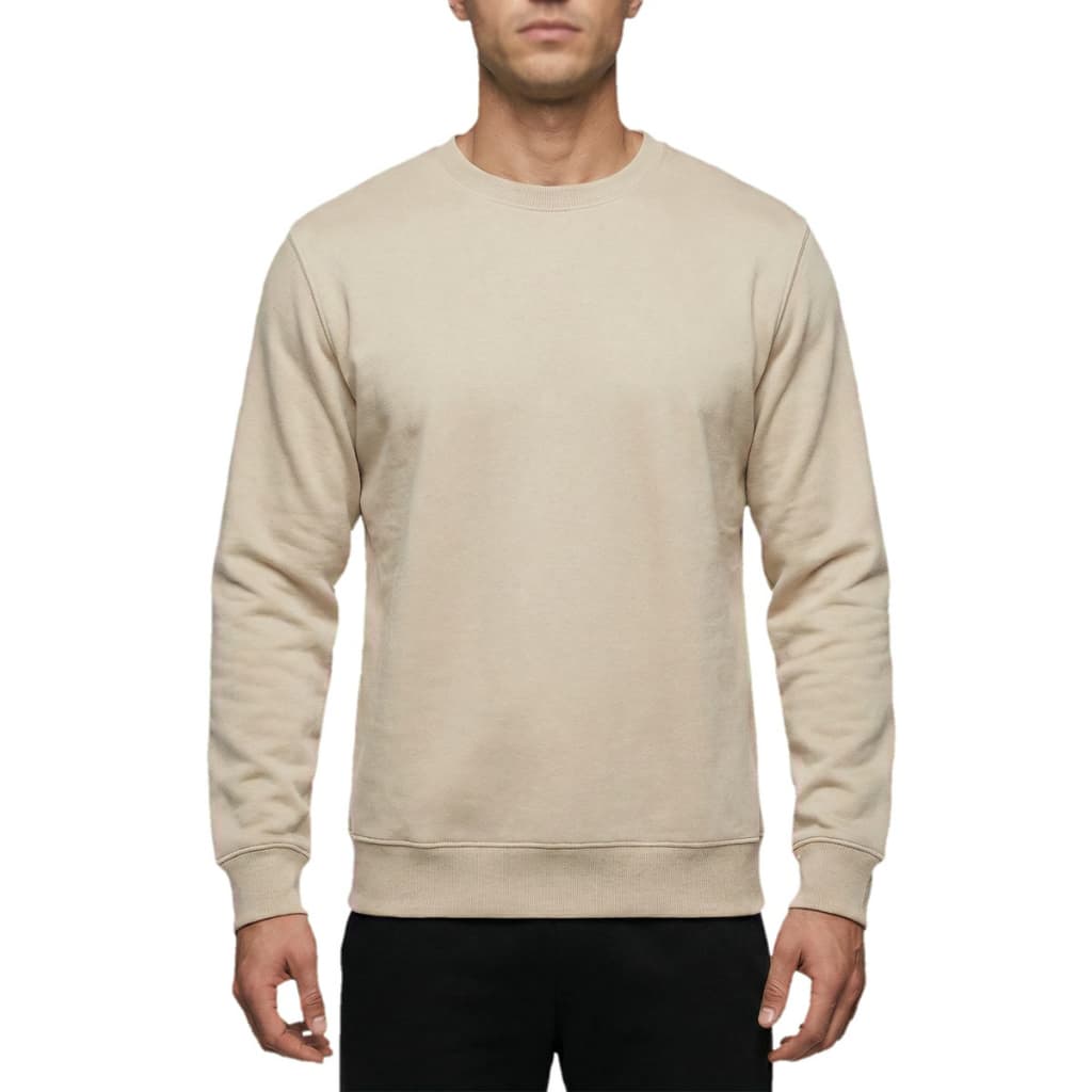 Moletom Careca Sem Capuz Liso Blusa Sem Estampa Casual Unissex Gola Redonda