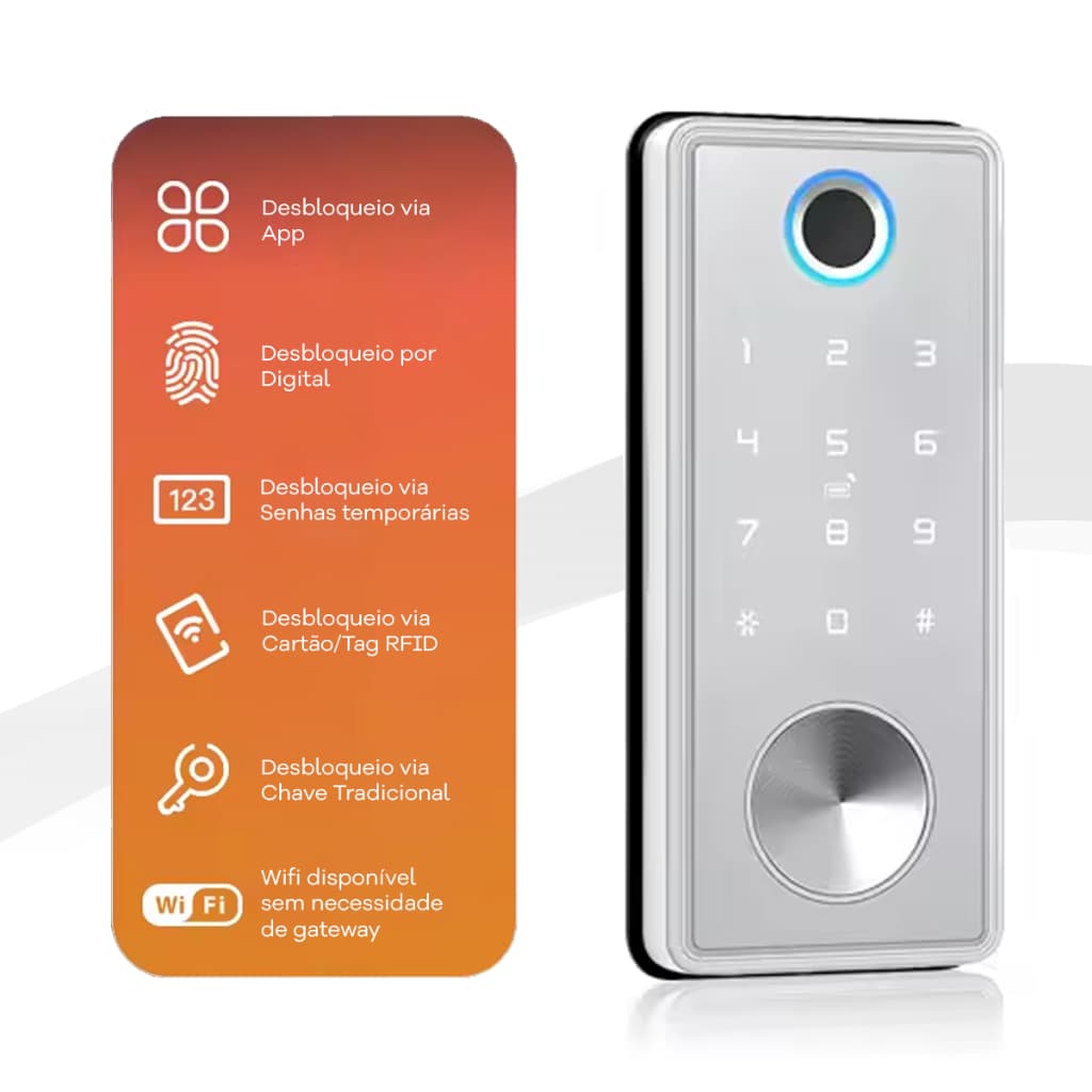 Fechadura Digital Inteligente Controle Pelo Celular Biometria Senha Ideal Airbnb Residência