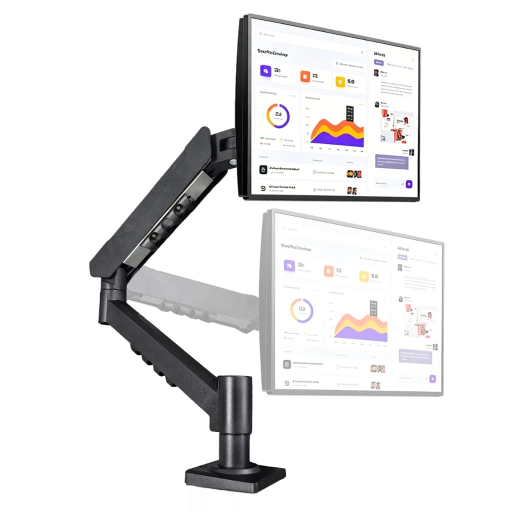 Suporte De Monitor Articulado Para Tv/monitor De 17 Até 30 De Mesa Ajuste Altura Preto U1